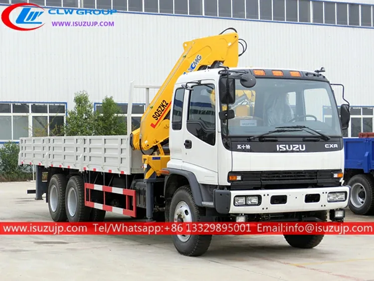 10 wheel ISUZU FVZ 15mt knuckle boom crane