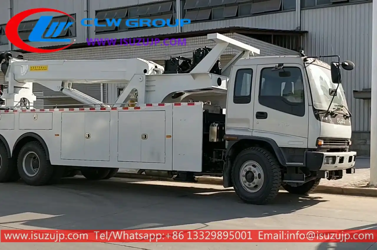 10 wheel ISUZU FVZ 25 ton heavy vehicle towing