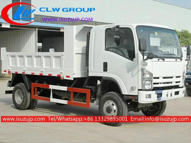 4 wheel drive ISUZU NQR 5m3 military dump truck for sale
