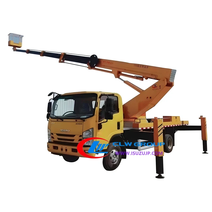4x4 18meters Isuzu telescopic boom high altitude working vehicle