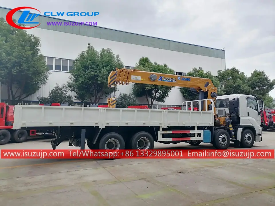 12 tyre ISUZU GIGA 20t straight boom crane truck
