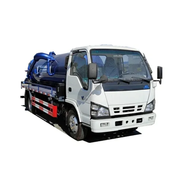 ISUZU 4K Engine 5 ton sewer tanker sale in dubai