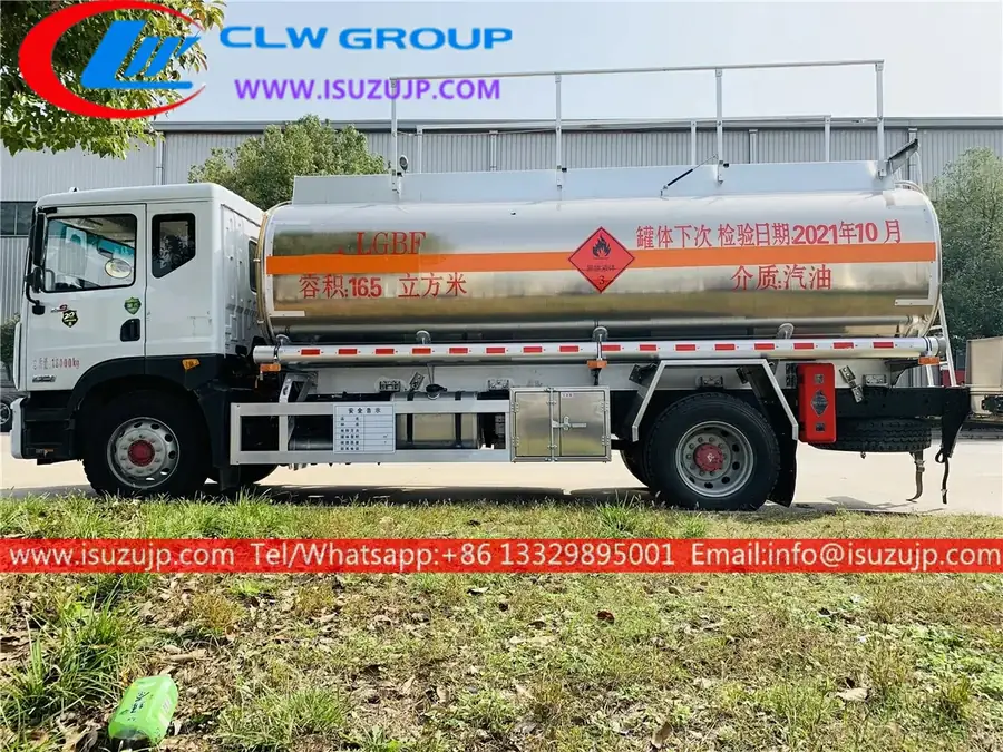 ISUZU 10cbm aluminum fuel tanker for sale