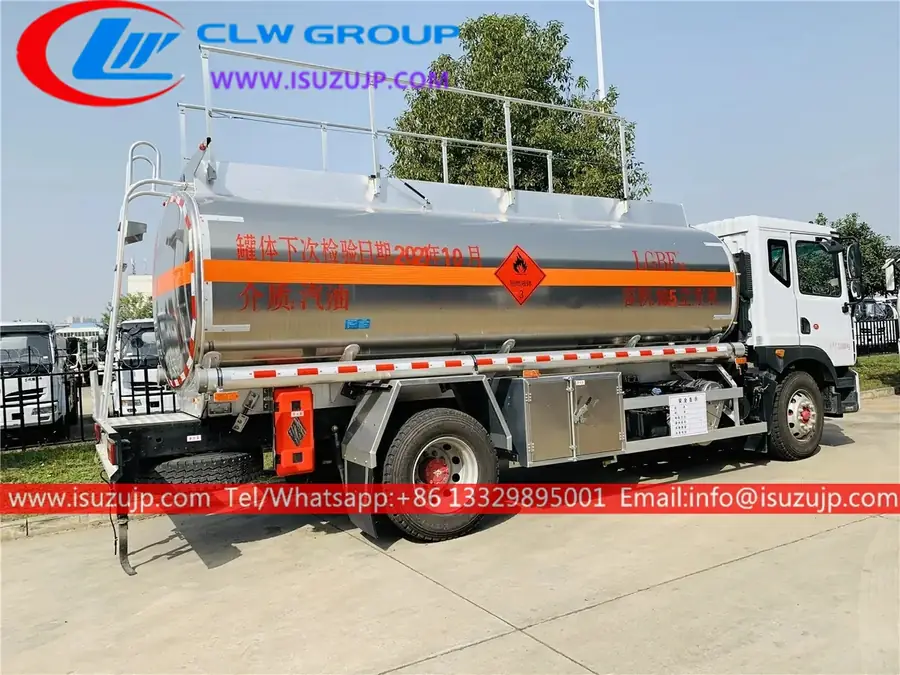 ISUZU 10cbm aluminum petrol tankers