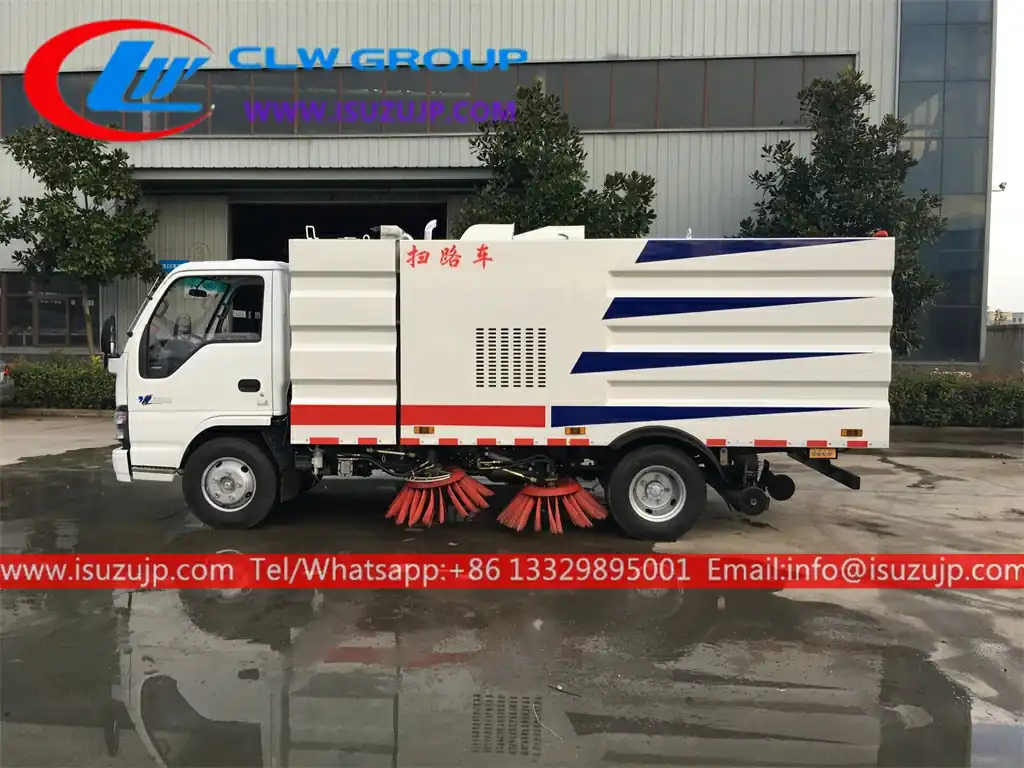 ISUZU road sweeper truck street cleaning Kyrgyzstan