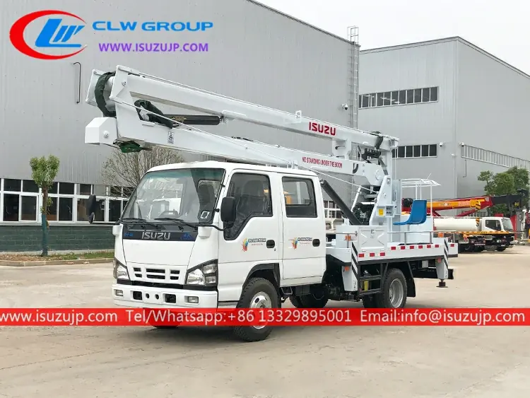 ISUZU 18 meters aerial bucket truck for sale Jordan