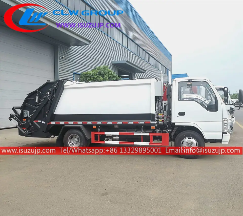 ISUZU NHR 6 cube garbage compactor truck for sale