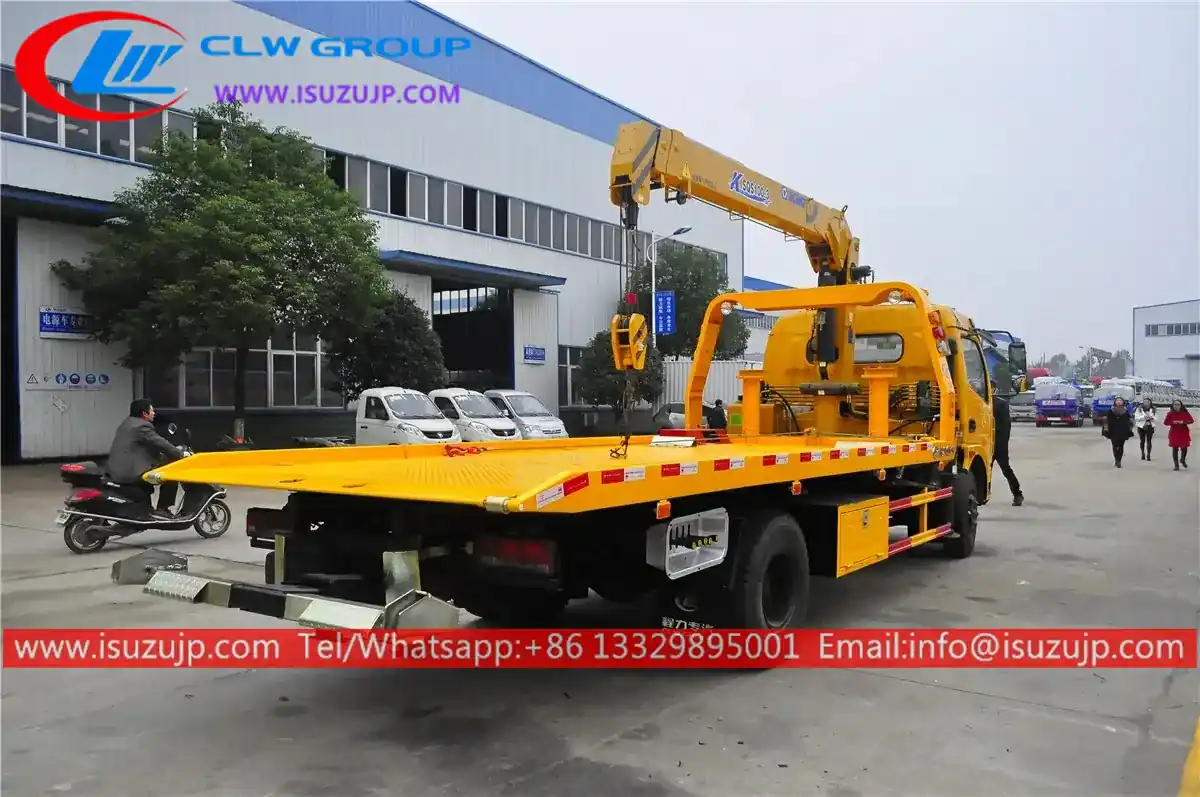 ISUZU mini wrecker mounted crane