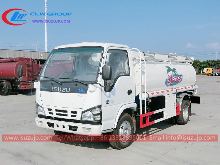 ISUZU 4K ENGINE 6000L fuel bowser truck