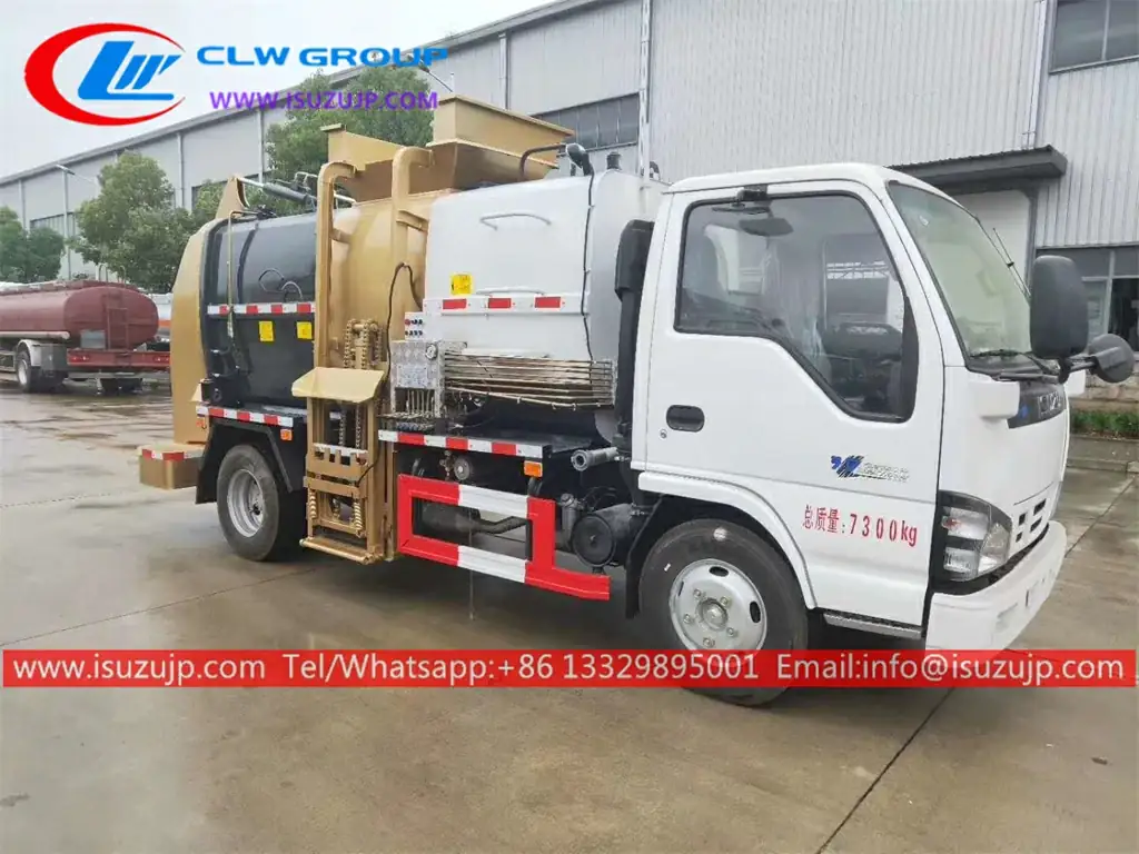 ISUZU 6m3 side loader garbage truck Uruguay