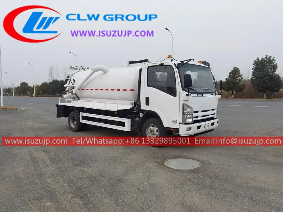 ISUZU NPR 10cbm sewage vacuum pump truck