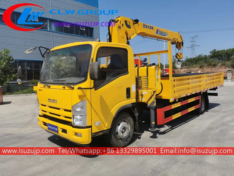 Isuzu NQR 190hp 5 ton boom truck for sale