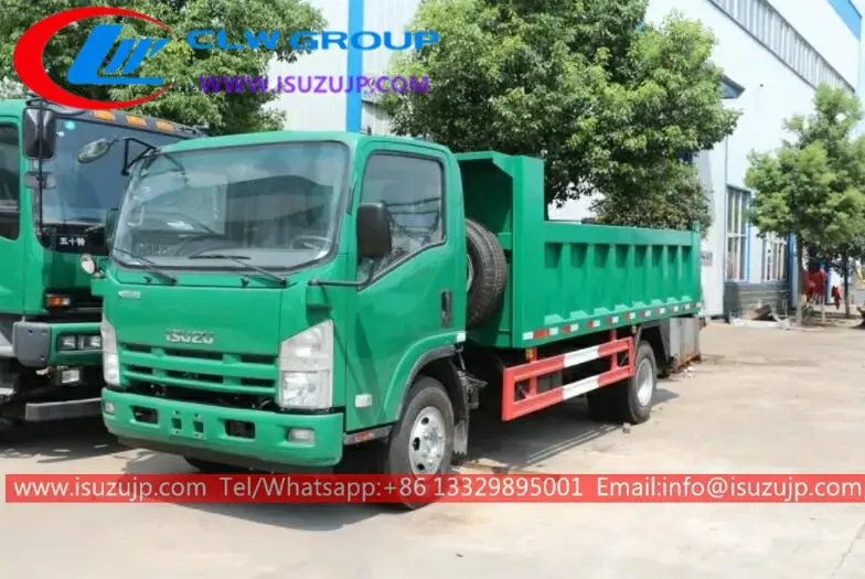 ISUZU 6 cubic meters side dumpster truck